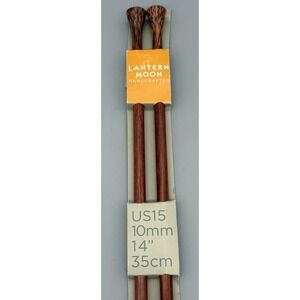 Lantern Moon Handcrafted Rosewood Crochet Knitting Needles US 15 10mm 14" 35cm